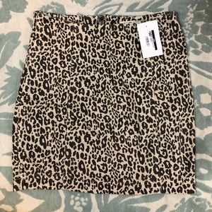 NWT Cheetah Print Denim Mini skirt
